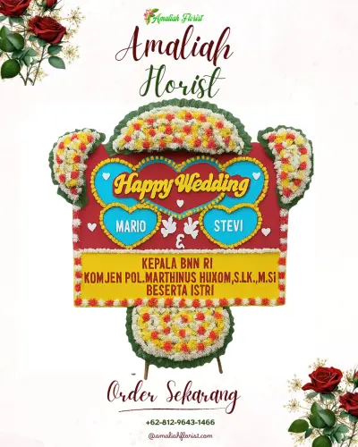 Karangan Papan Bunga Pernikahan di Korong Gadang